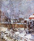 Paul Gauguin Snow Rue Carcel painting